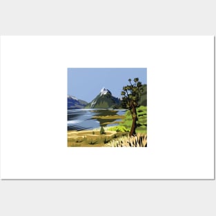 Mitre Peak, MIlford Sound, NZ Posters and Art